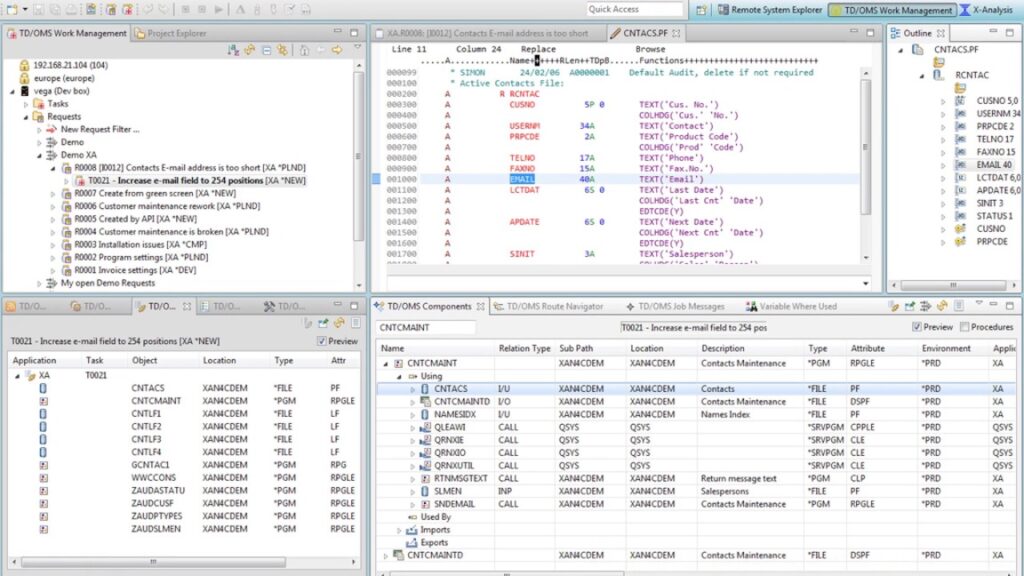 TD/OMS software picture