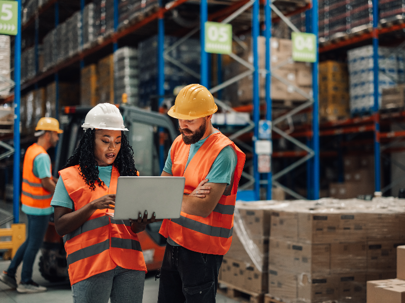 Workers in a warehouse