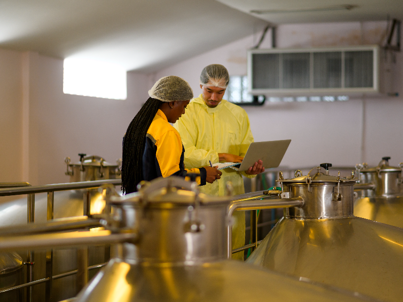 Food factory workers