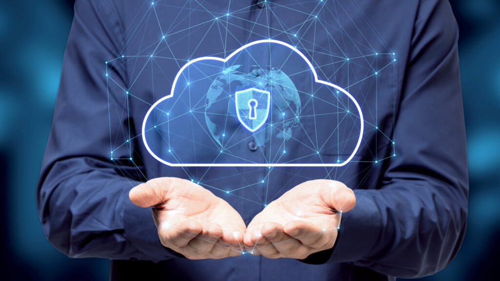 IBM-i-Cloud-Security-Featured-Image-Man-Holding-Out-Hands-with-visual-cloud-and-network-smbyols