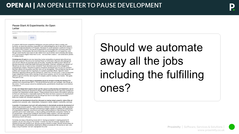 6.2 - Pause Open AI Development graphic for the IBM i Update April 2023